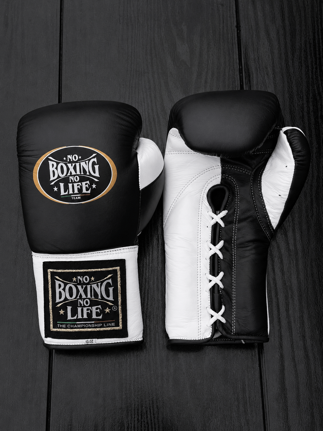 Value Custom No Boxing No Life Sparring Gloves Black/White Heavy Duty