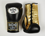 No Boxing No Life Black/Gold Boxing Gloves Premium Quality Training