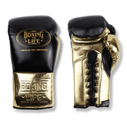 No Boxing No Life Black/Gold Boxing Gloves Premium Gym Training Pair