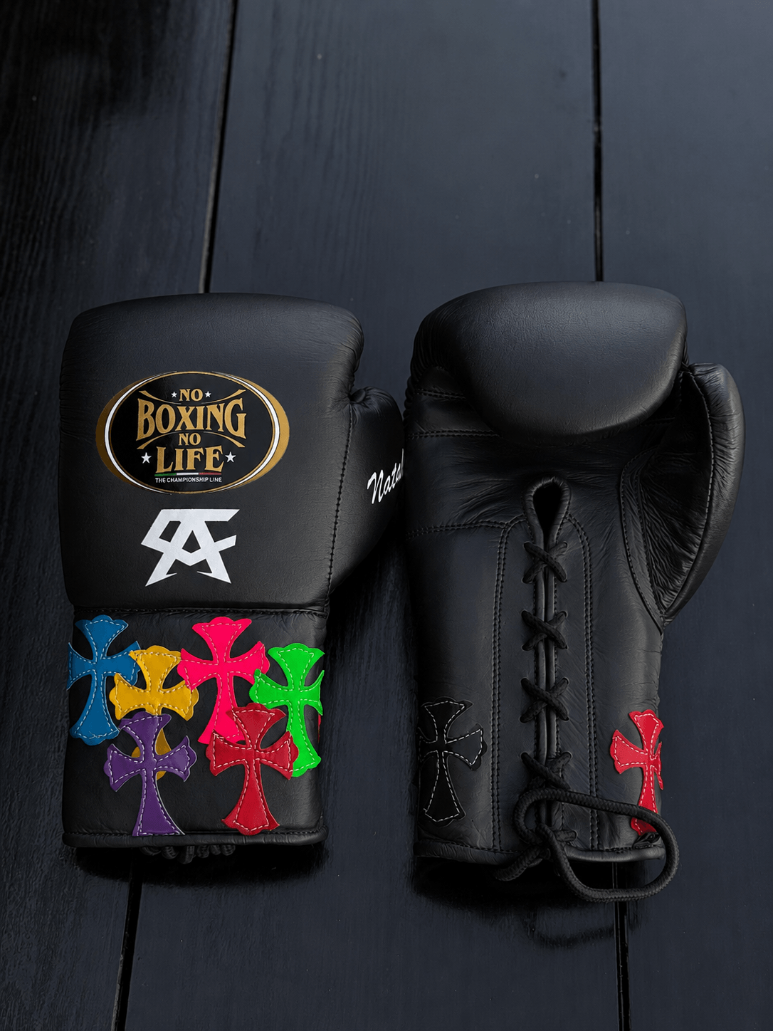 Value Custom No Boxing No Life Sparring Gloves Black Heavy Duty