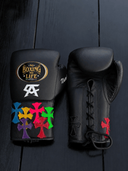 Value Custom No Boxing No Life Sparring Gloves Black Heavy Duty