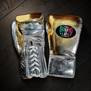No Boxing No Life Gold/Silver Boxing Gloves Women Fitness Training Gloves