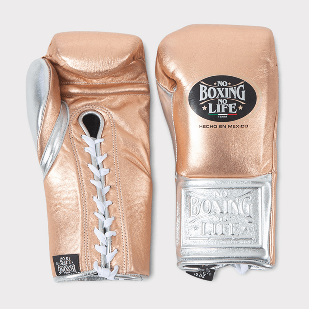 No Boxing No Life Peach/Silver Boxing Gloves Women Fitness Training Gloves