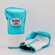No Boxing No Life Sky-Blue/White Boxing Gloves Beginner Friendly Training Gloves