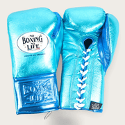 No Boxing No Life Sky-Blue 14oz Boxing Gloves Custom Sparring Gloves