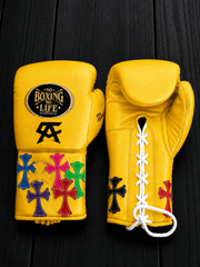 Value Custom No Boxing No Life Sparring Gloves Yellow Heavy Duty