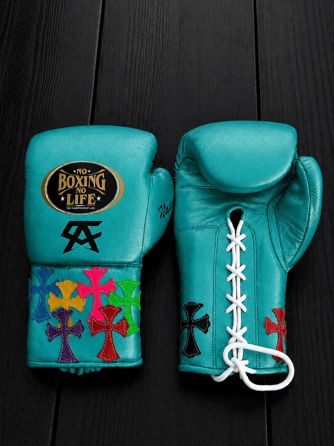 Affordable Custom No Boxing No Life Boxing Gloves Teal Daily Training