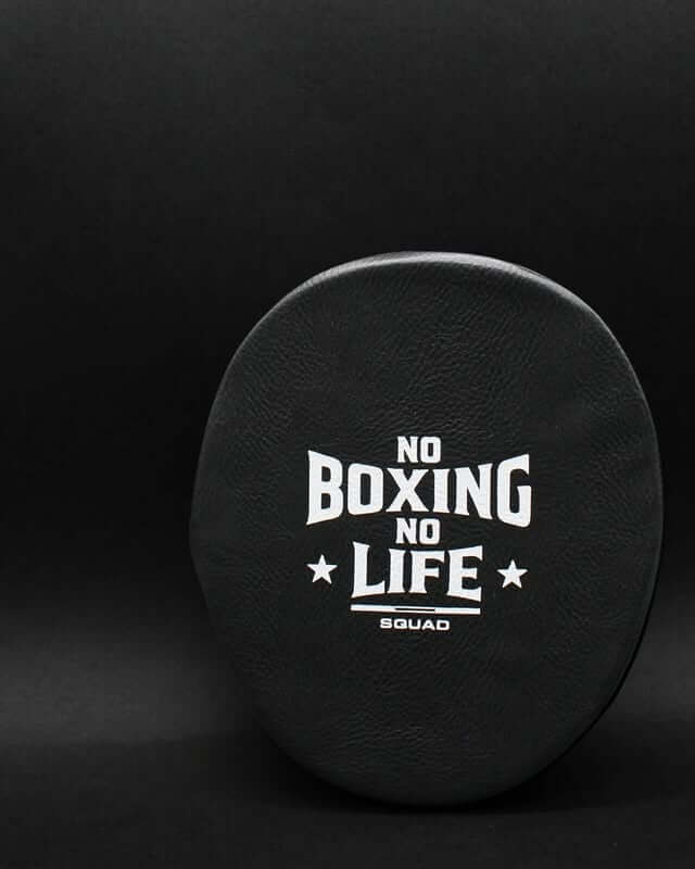 No Boxing No Life Black/White Punching Mitts Women Fitness Training Mitts Back View