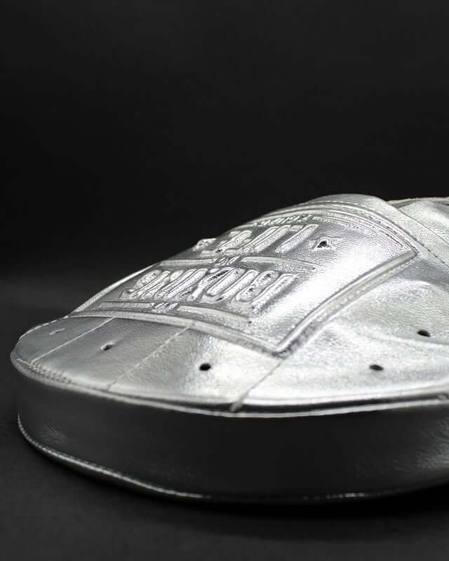 No Boxing No Life Silver Punching Mitts Premium Quality Training Close View