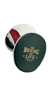 No Boxing No Life Green/White/Red Leather Punching Mitts Classic Design Pair