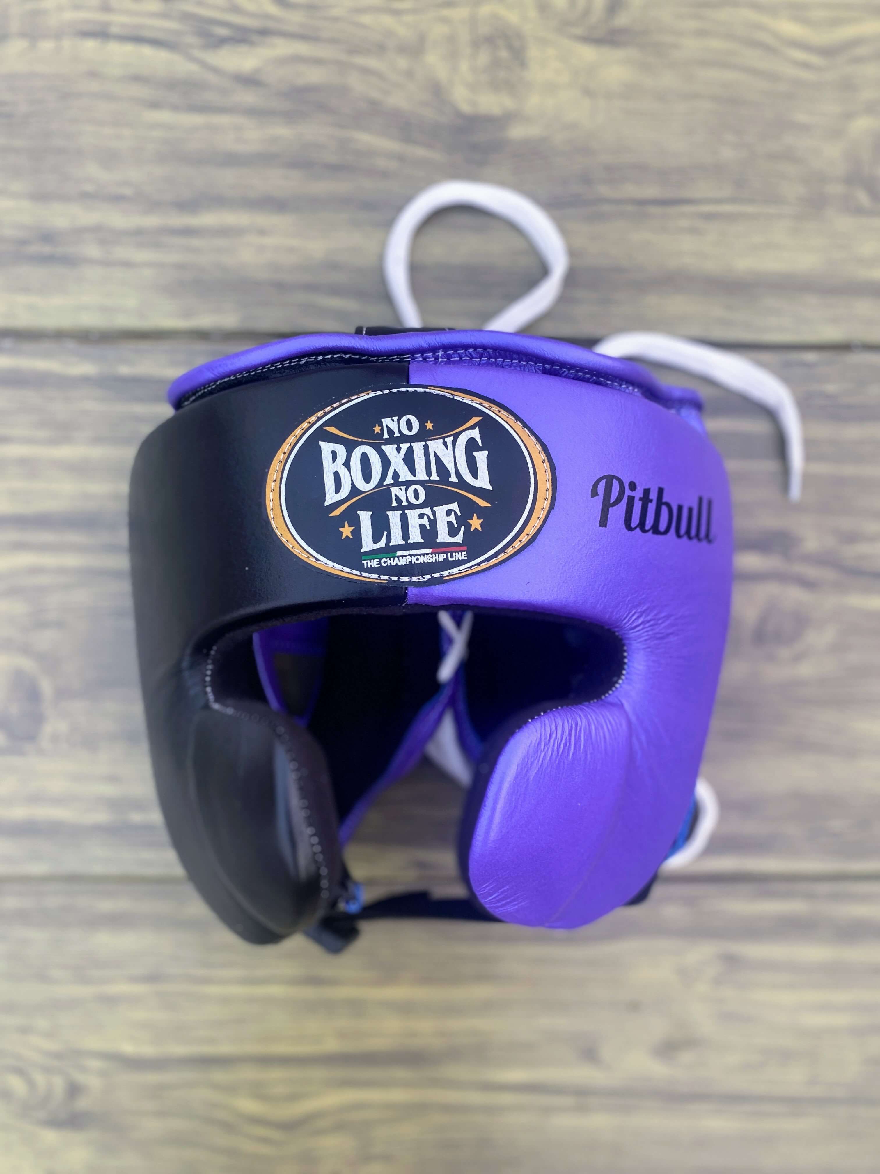 No Boxing No Life Black/Purple Red Full Boxing Set Gloves Headguard 