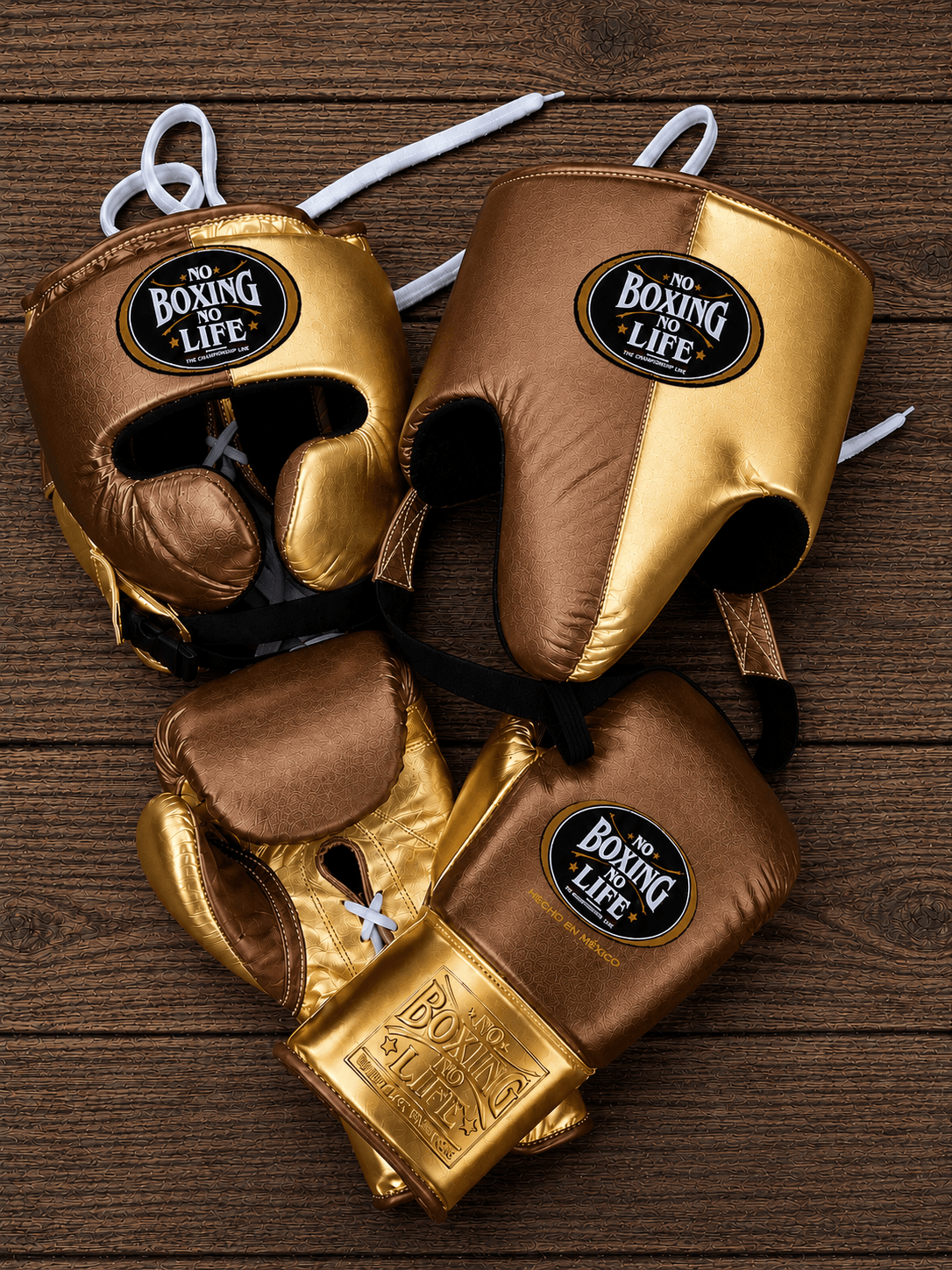 No Boxing No Life Full Gear Boxing Set Coffee/Gold 14oz Training Pack