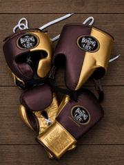 No Boxing No Life Maroon/Gold Complete Boxing Set Customizable Training Bundle