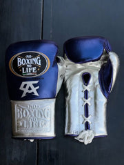Affordable Custom No Boxing No Life Boxing Gloves Dark-Blue/Silver Daily Training