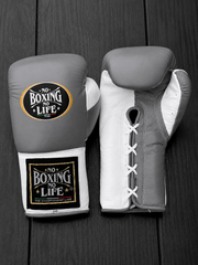 Budget No Boxing No Life Training Gloves Grey/White 14oz Custom Fit