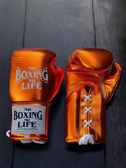 Best Value No Boxing No Life Training Gloves Orange Lace-Up