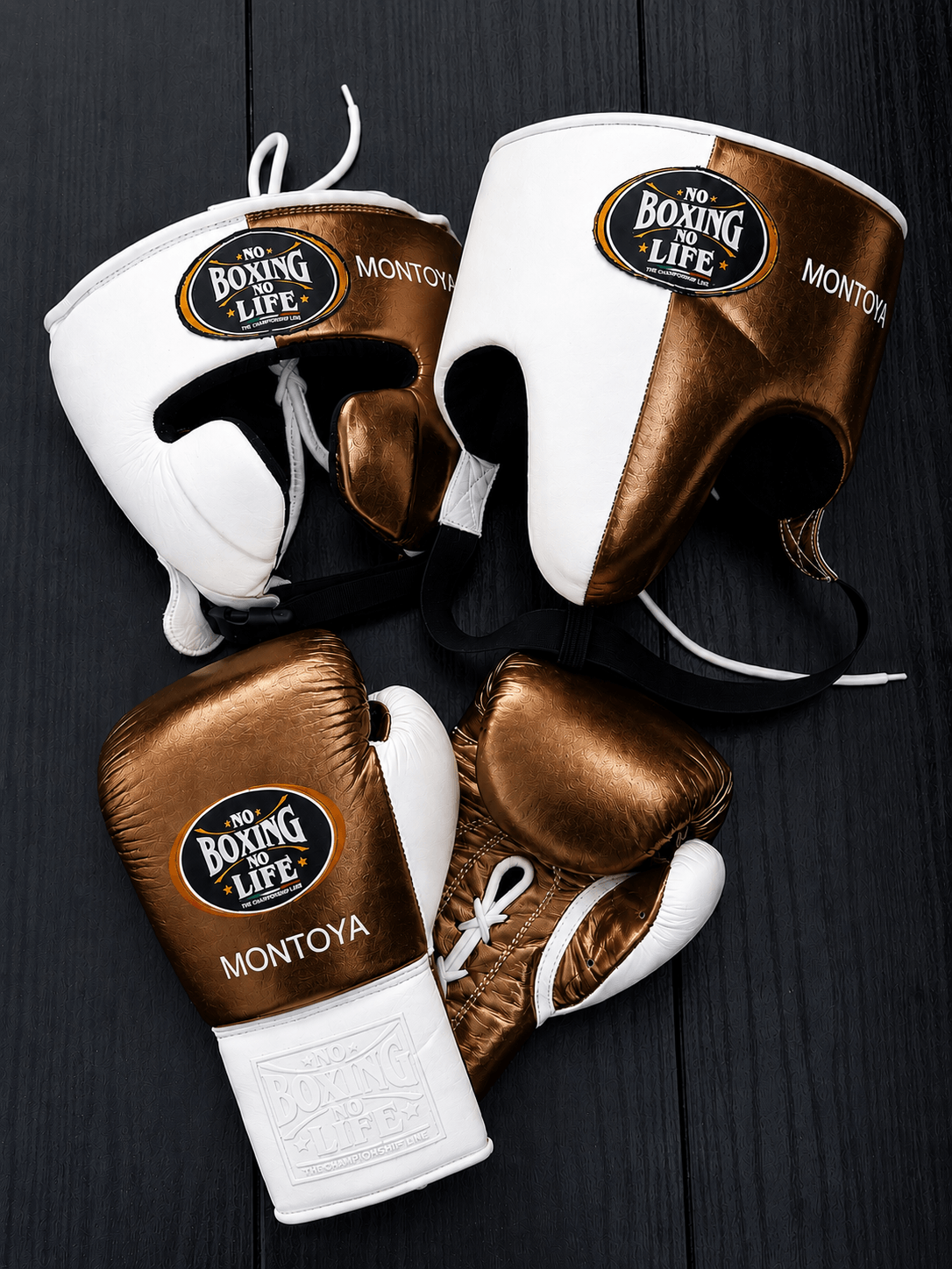 Affordable No Boxing No Life Leather Training Bundle Brown/White Beginner Set