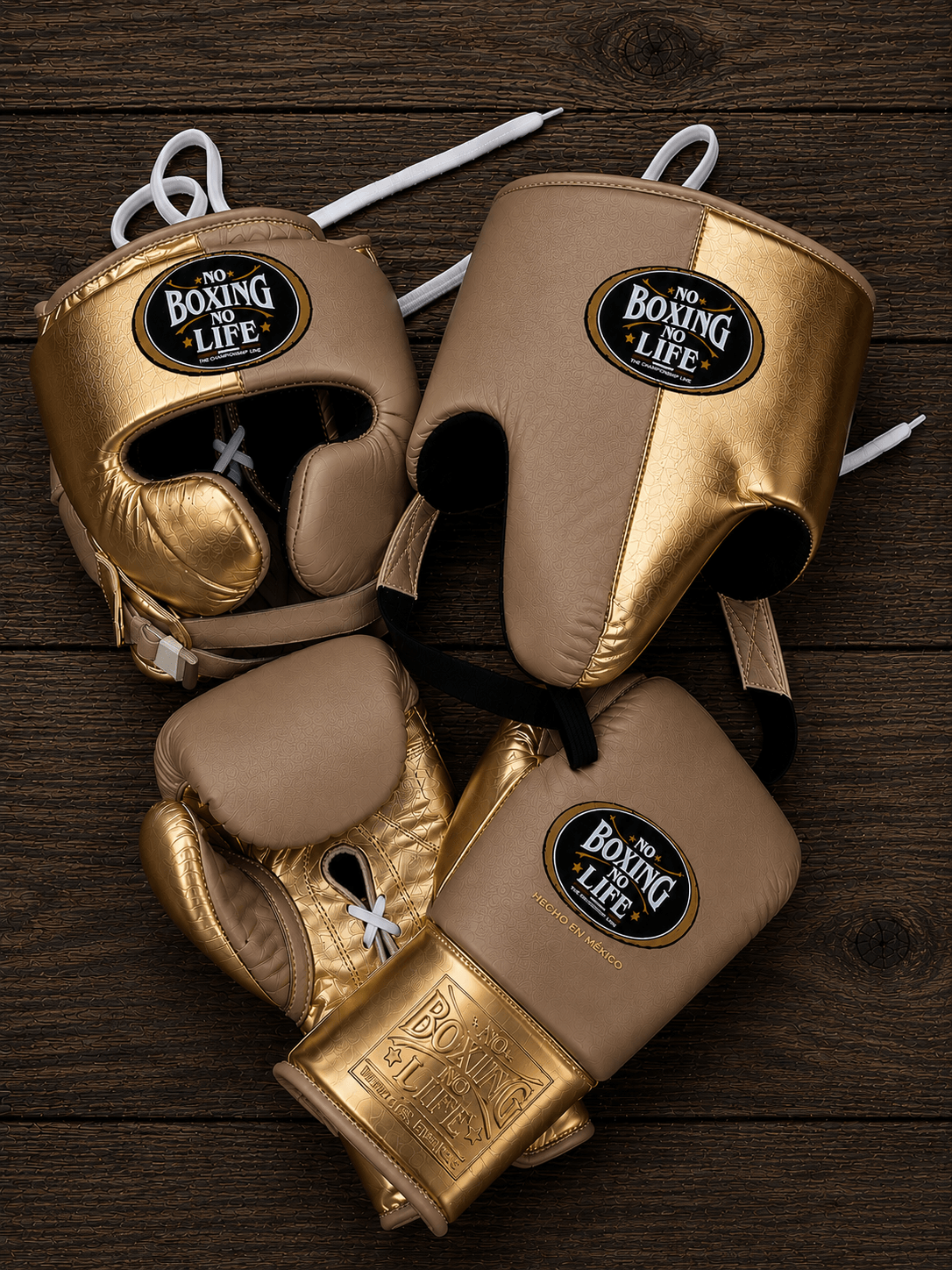No Boxing No Life Custom Fit Training Set Light-Brown/Gold Great Value Pack
