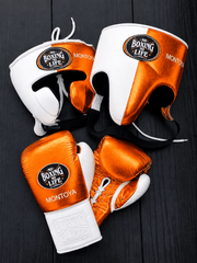 No Boxing No Life Full Gear Boxing Set Orange/White 14oz Training Pack