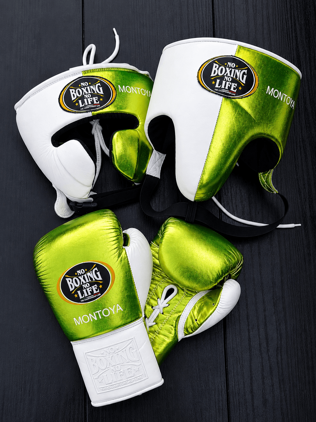 No Boxing No Life Parrot/White Boxing Set Premium Training Gloves Kit