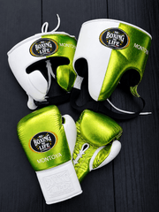 No Boxing No Life Parrot/White Boxing Set Premium Training Gloves Kit