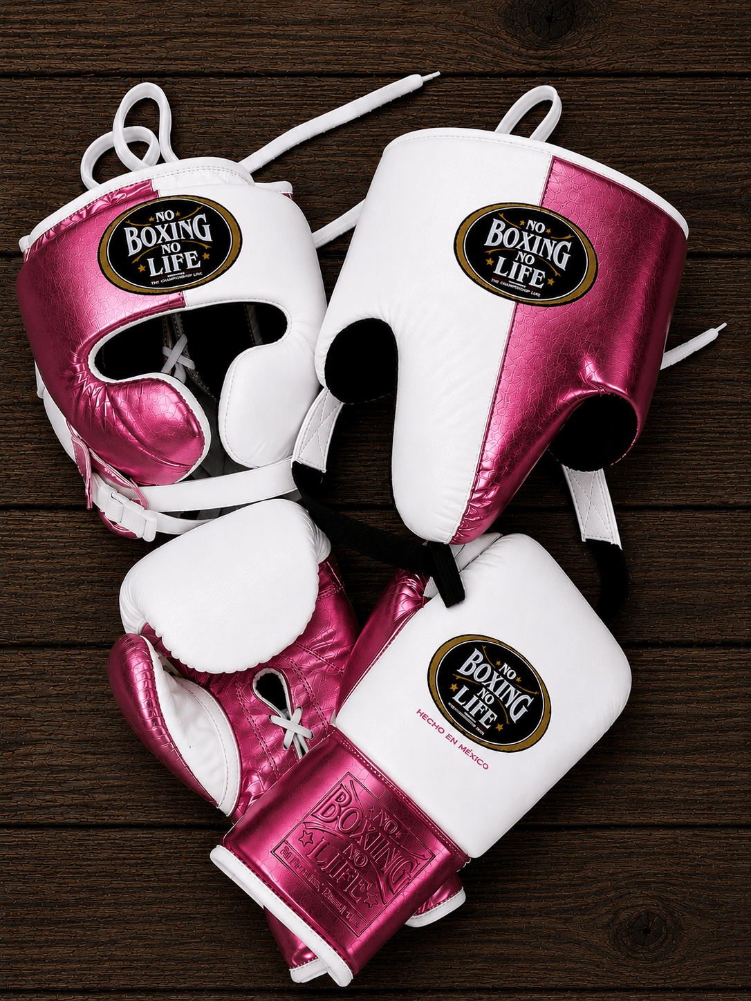 No Boxing No Life Custom Fit Training Set White/Pink Great Value Pack