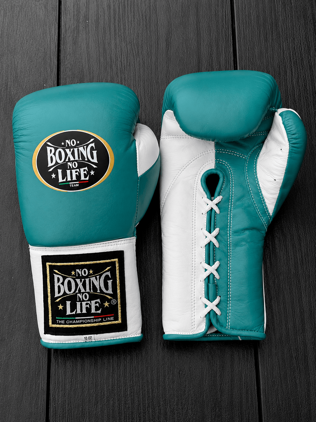 Value Custom No Boxing No Life Sparring Gloves Teal/White Heavy Duty
