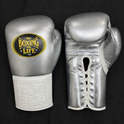 Affordable No Boxing No Life Heavy Duty Gloves Silver/White Gym Training