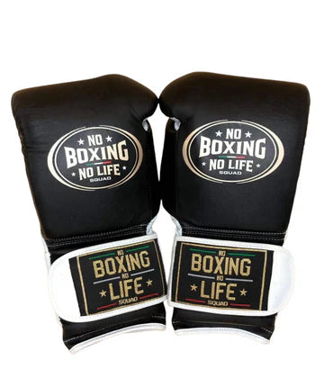 No Boxing No Life Black/White Boxing Gloves Premium Quality Training