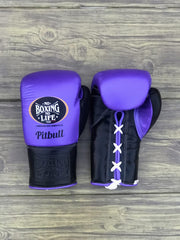 No Boxing No Life Budget Leather Gloves Purple/Black Durable Sparring