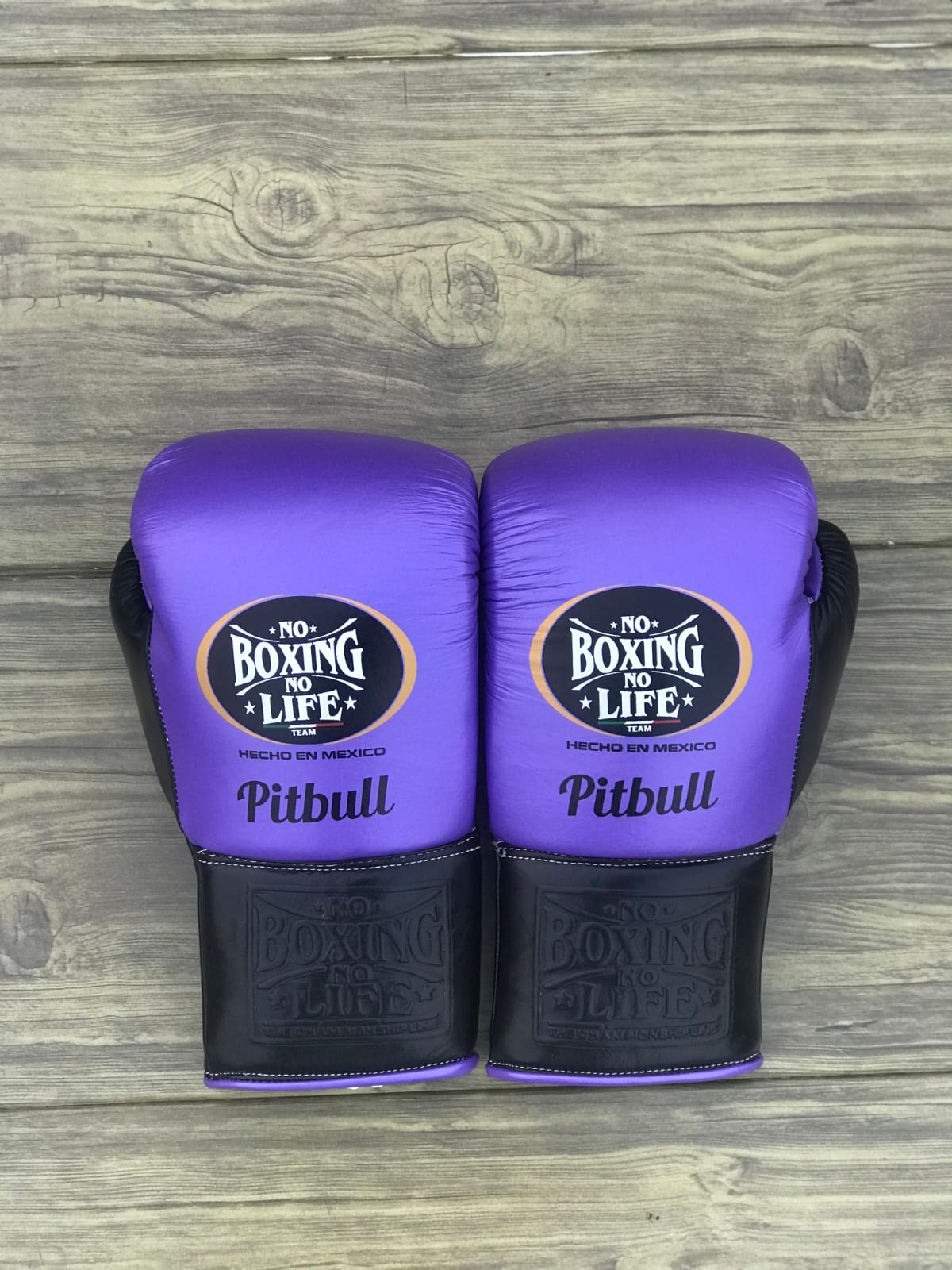 No Boxing No Life Budget Leather Gloves Purple/Black Durable Sparring