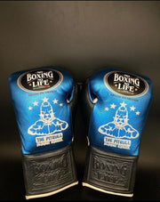 Heavy Duty No Boxing No Life Training Gloves Blue/Black Customizable