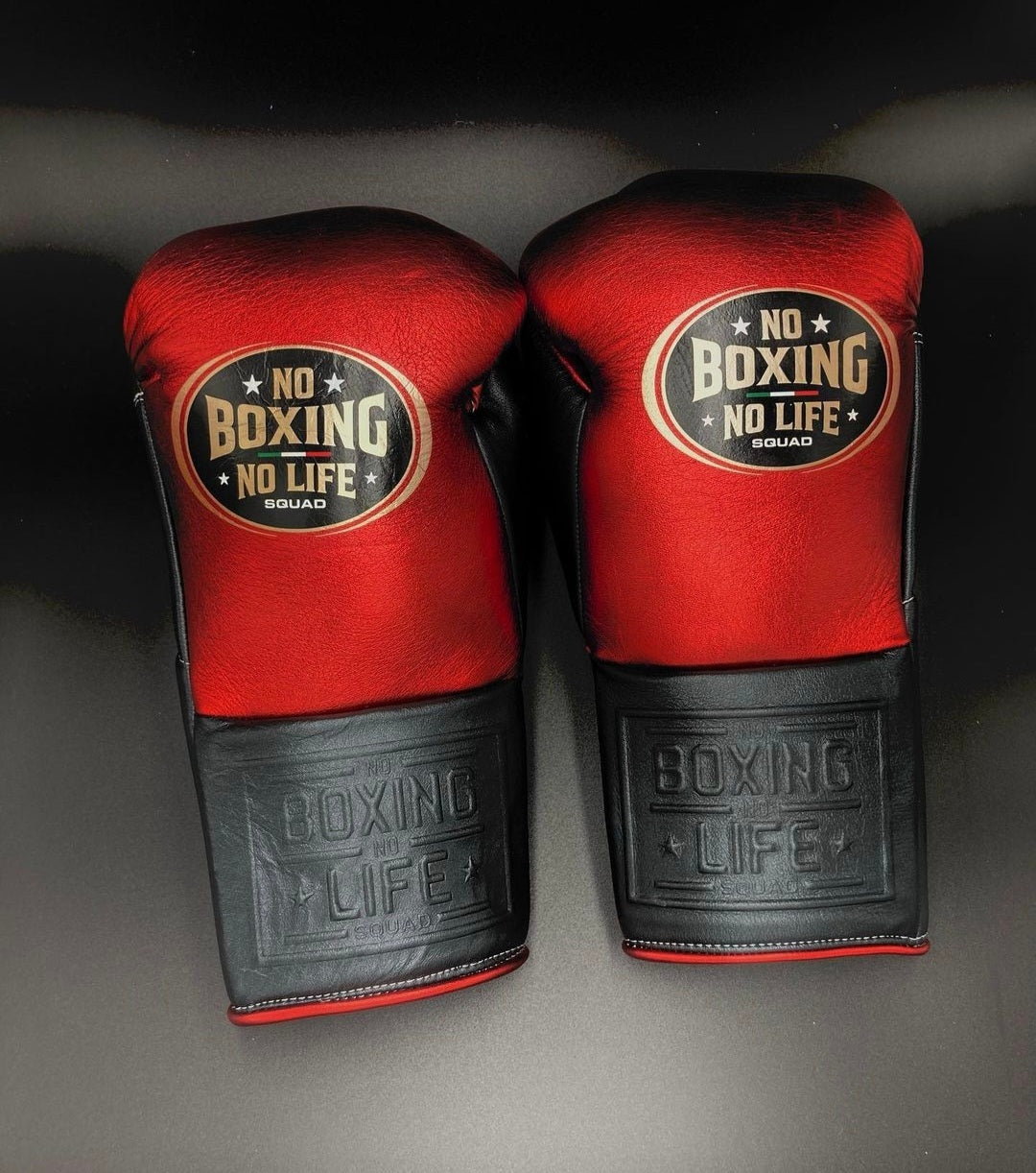 Budget No Boxing No Life Sparring Gloves Red/Black Full Custom