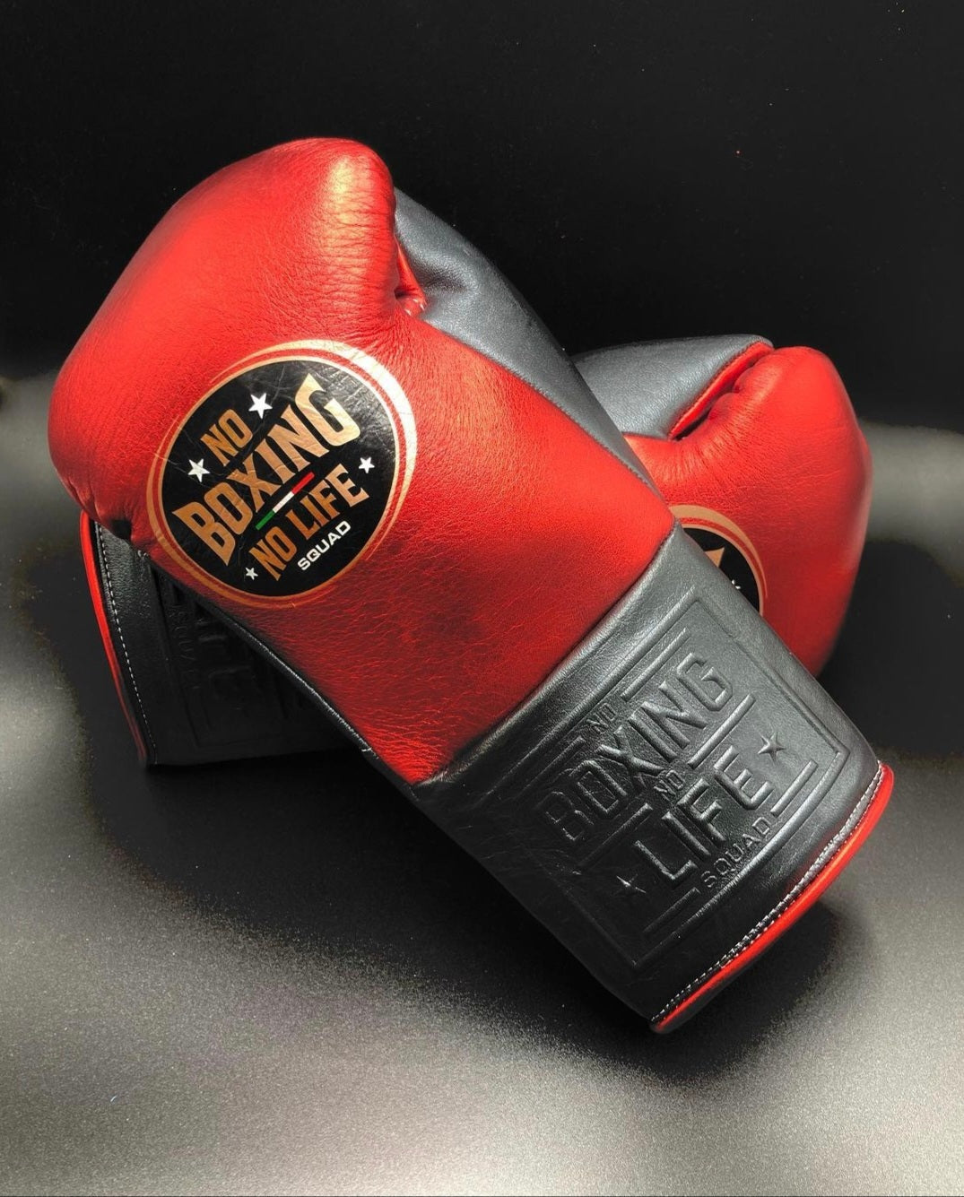 Budget No Boxing No Life Sparring Gloves Red/Black Full Custom