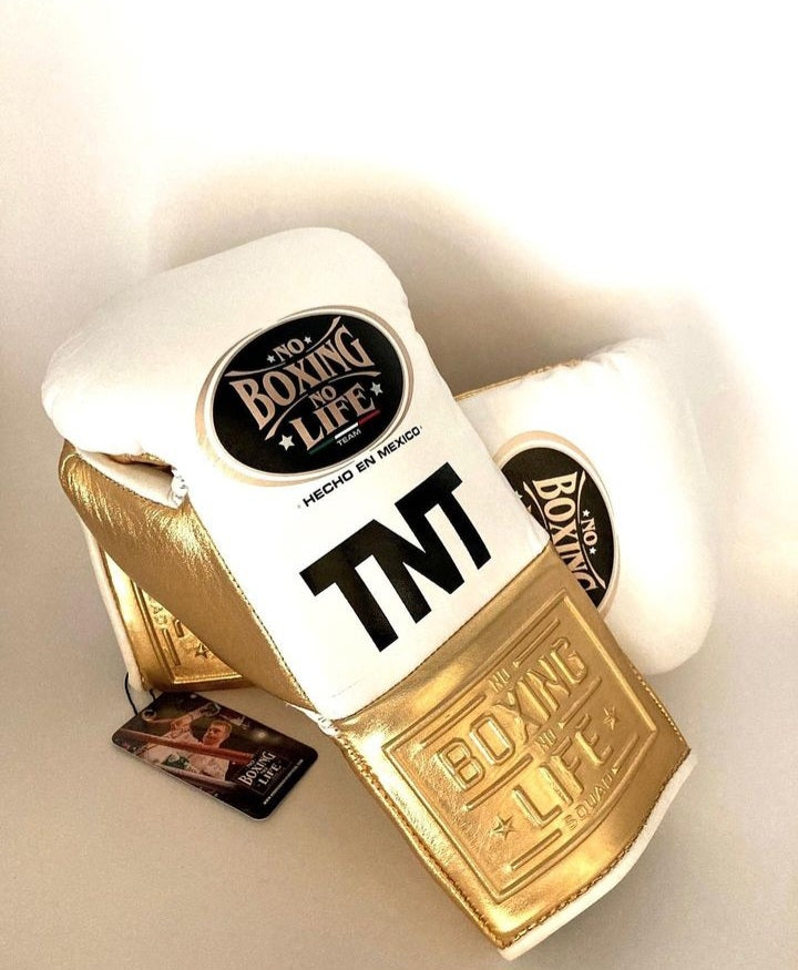 Budget Friendly No Boxing No Life Custom Gloves White/Gold Training