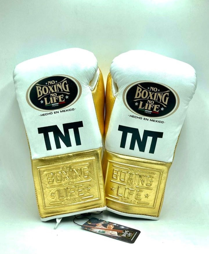 Budget Friendly No Boxing No Life Custom Gloves White/Gold Training