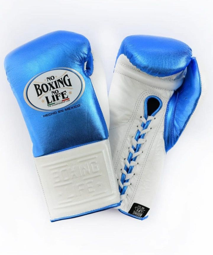 Budget No Boxing No Life Training Gloves Blue/White 14oz Custom Fit