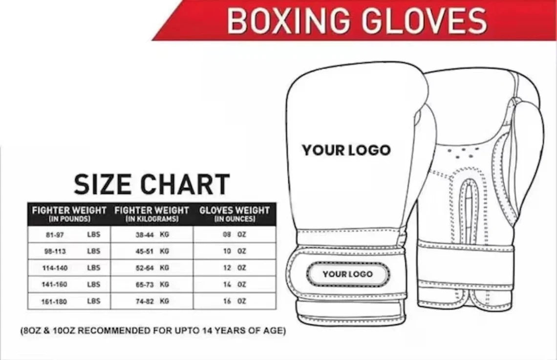 Fiest Boxing Gloves Size Chart
