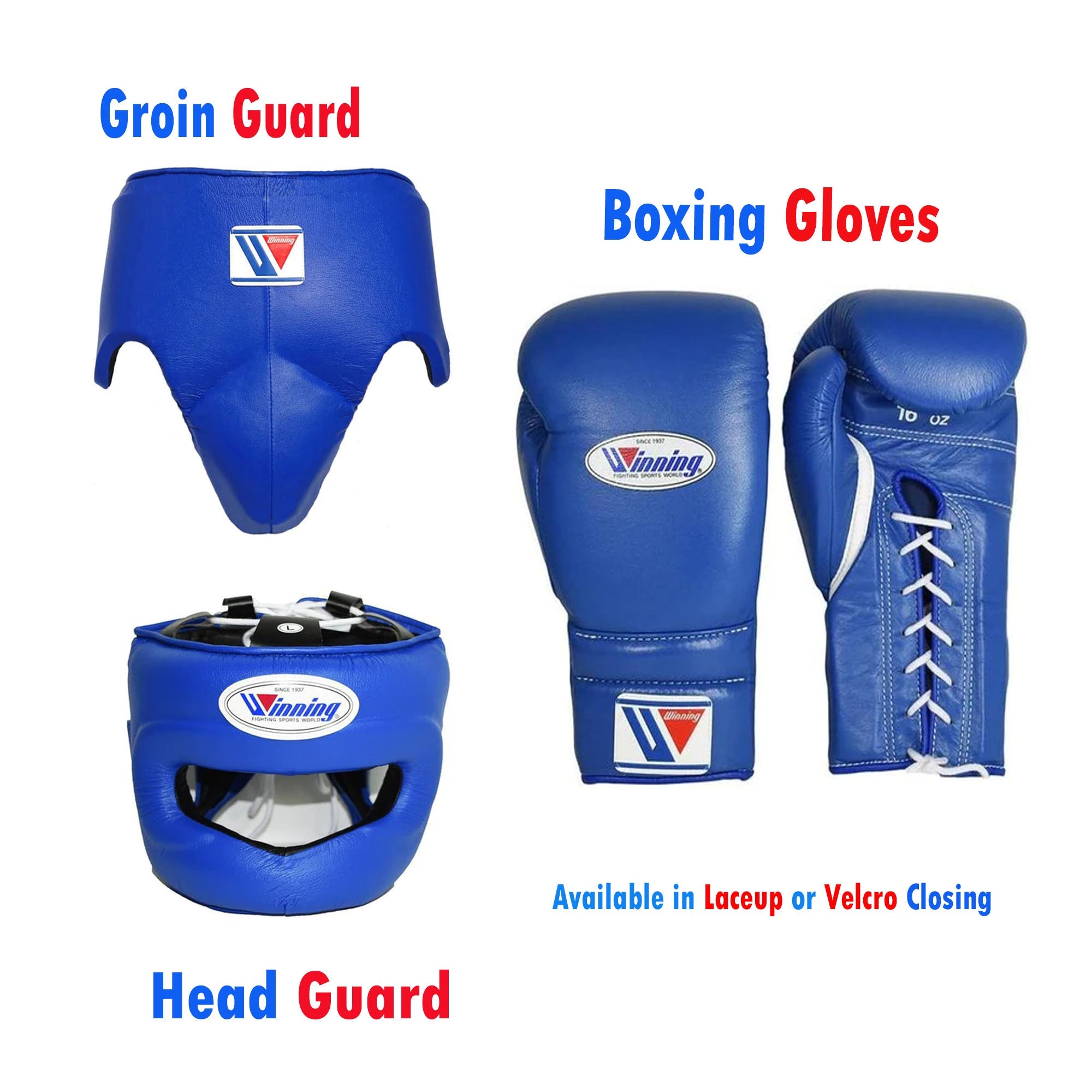 Budget Winning Complete Gloves Set Blue Gym Training Kit