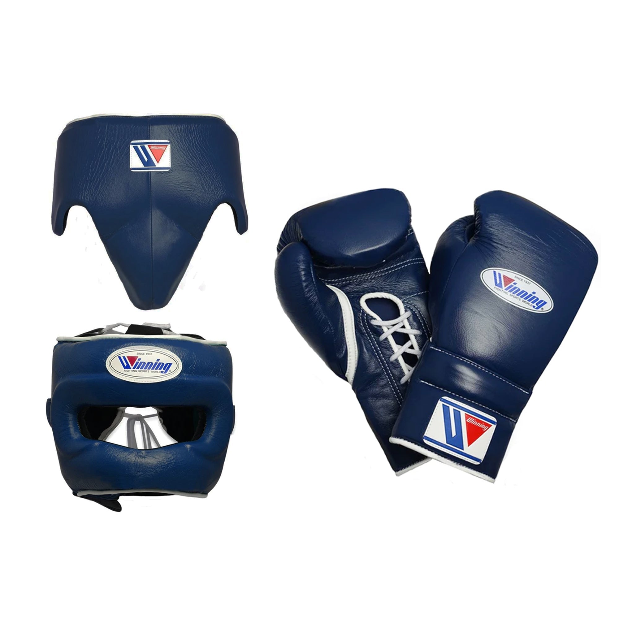 Heavy Duty Winning Boxing Gloves Set Dark-Blue Customizable