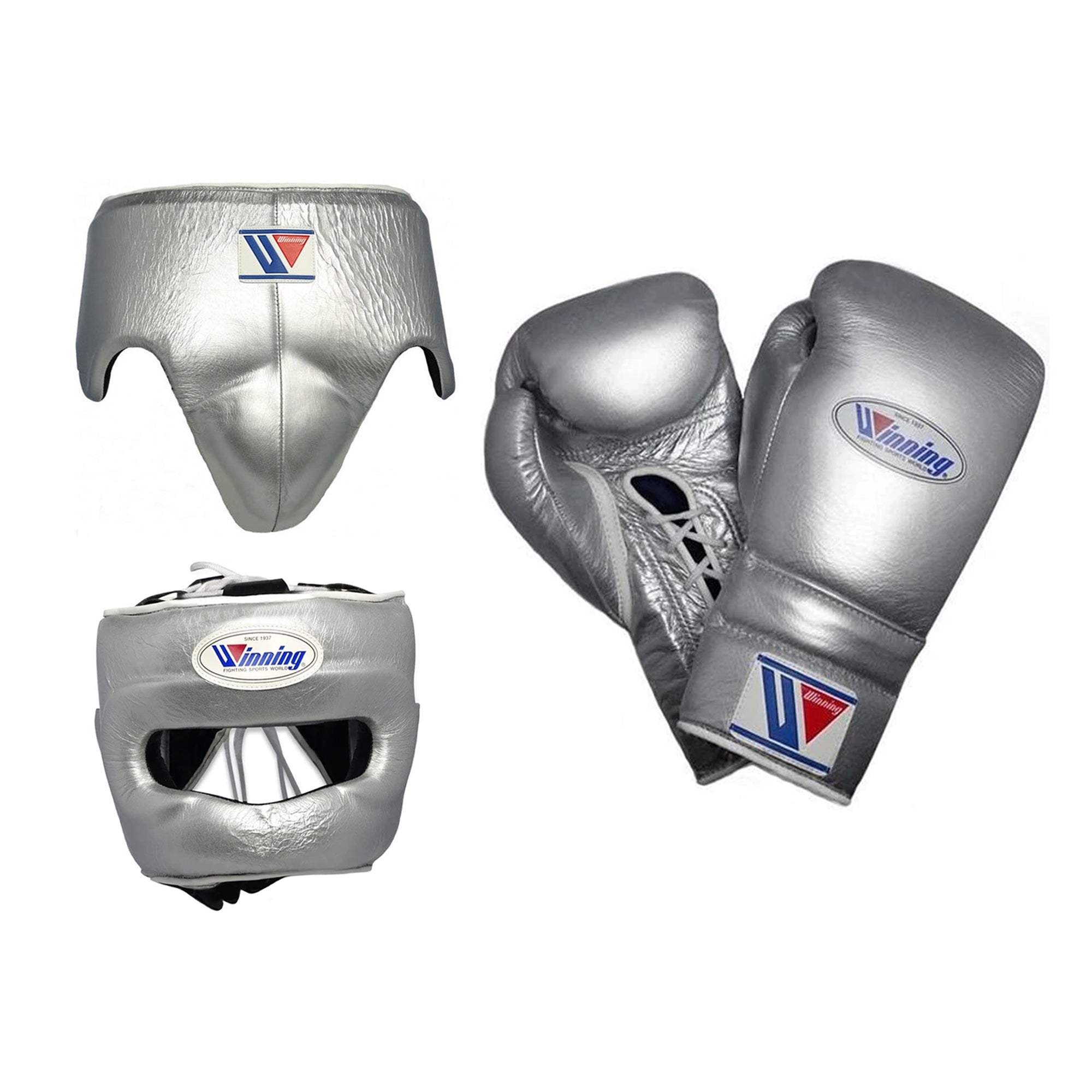 Winning Style Budget Gloves Set Silver Fitness Training