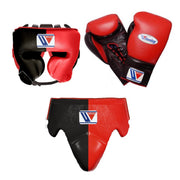 Affordable Winning Leather Gloves Set Red/Black Beginner Bundle