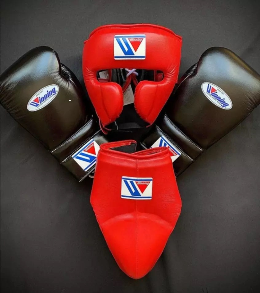 Winning Custom Fit Boxing Gloves Set Red/Black Great Value Pack