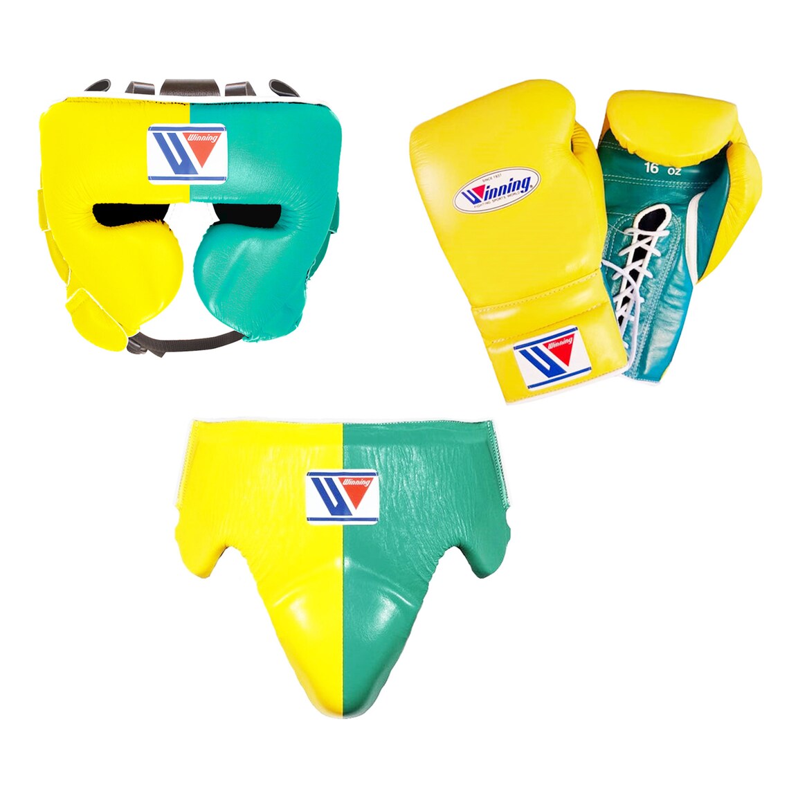 Budget Winning Complete Gloves Set Yellow/Green Gym Training Kit