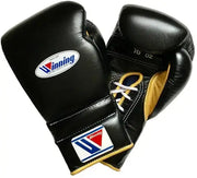 Winning Black/Gold Boxing Gloves Premium Quality Training