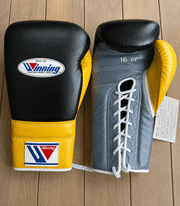Winning Black/Yellow/Grey Boxing Gloves Women Fitness Training Gloves