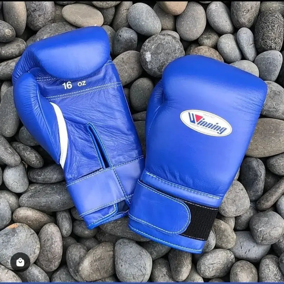 Winning Blue Boxing Gloves Custom Fit Gym Training