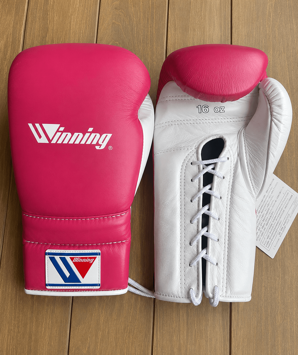 Winning Pink/White Boxing Gloves Custom Fit Gym Training