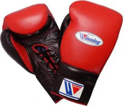 Winning Red/Brown Boxing Gloves Premium Gym Training Pair