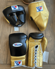 Winning Black/Gold Boxing Set 14oz Gloves Full Gear Pack